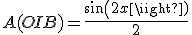 A(OIB)=\frac{sin(2x)}{2}